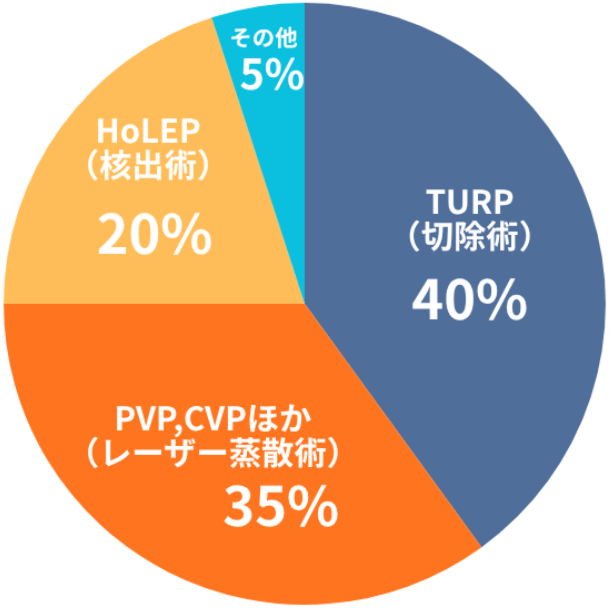 前立腺肥大症の手術の選択肢